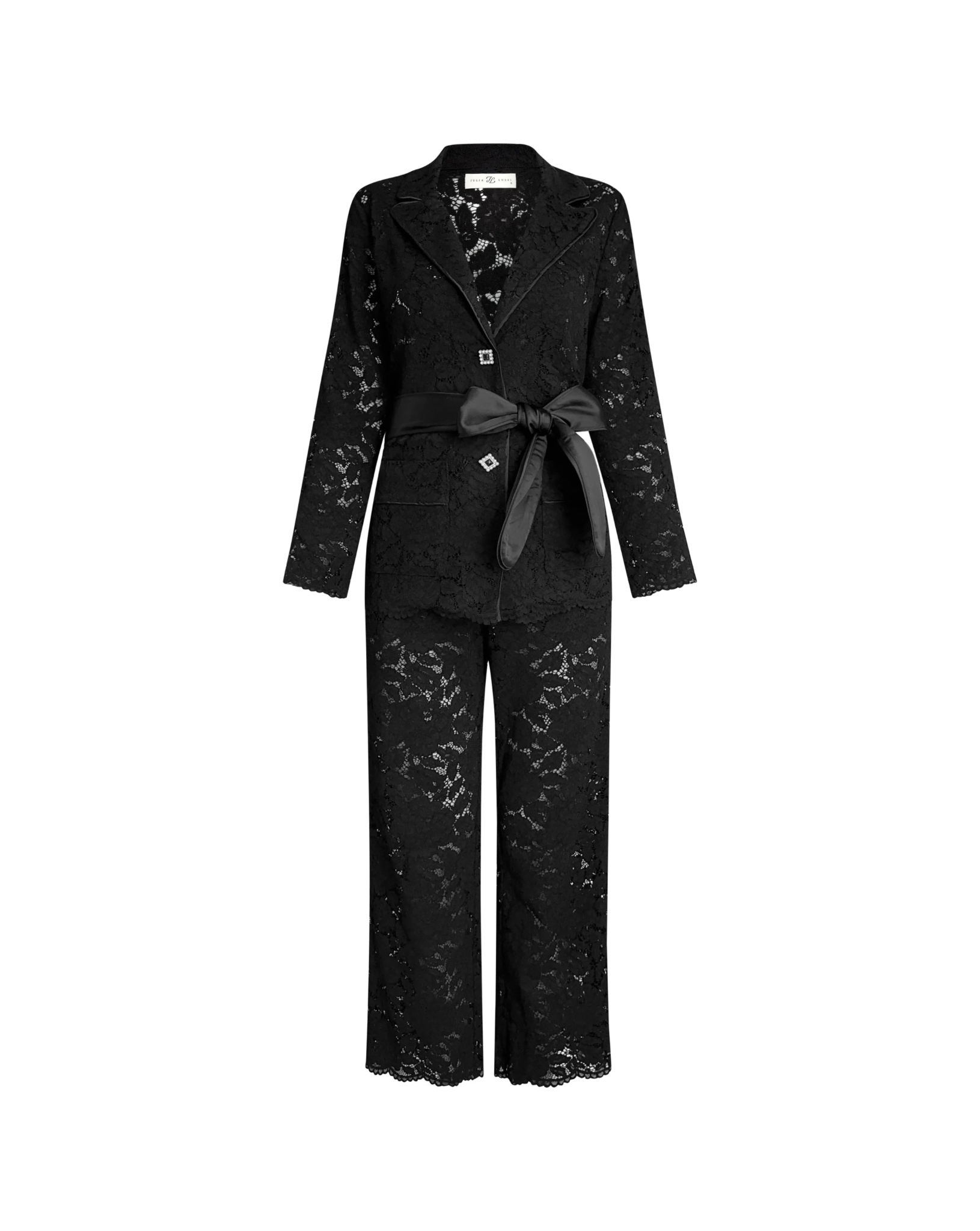 Y's LACE JACQUARD SLIM PANTS 黒2 【公式通販】 Y's LACE JACQUARD SLIM PANTS 黒2 【公式通販】