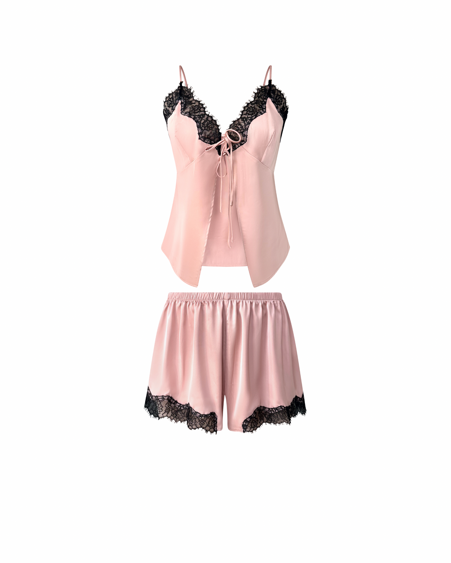 Pajama shorts set "Romance", Blush