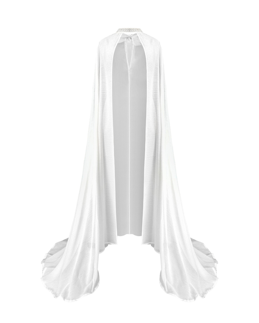 Celeste Pearl Chiffon Bridal Cape