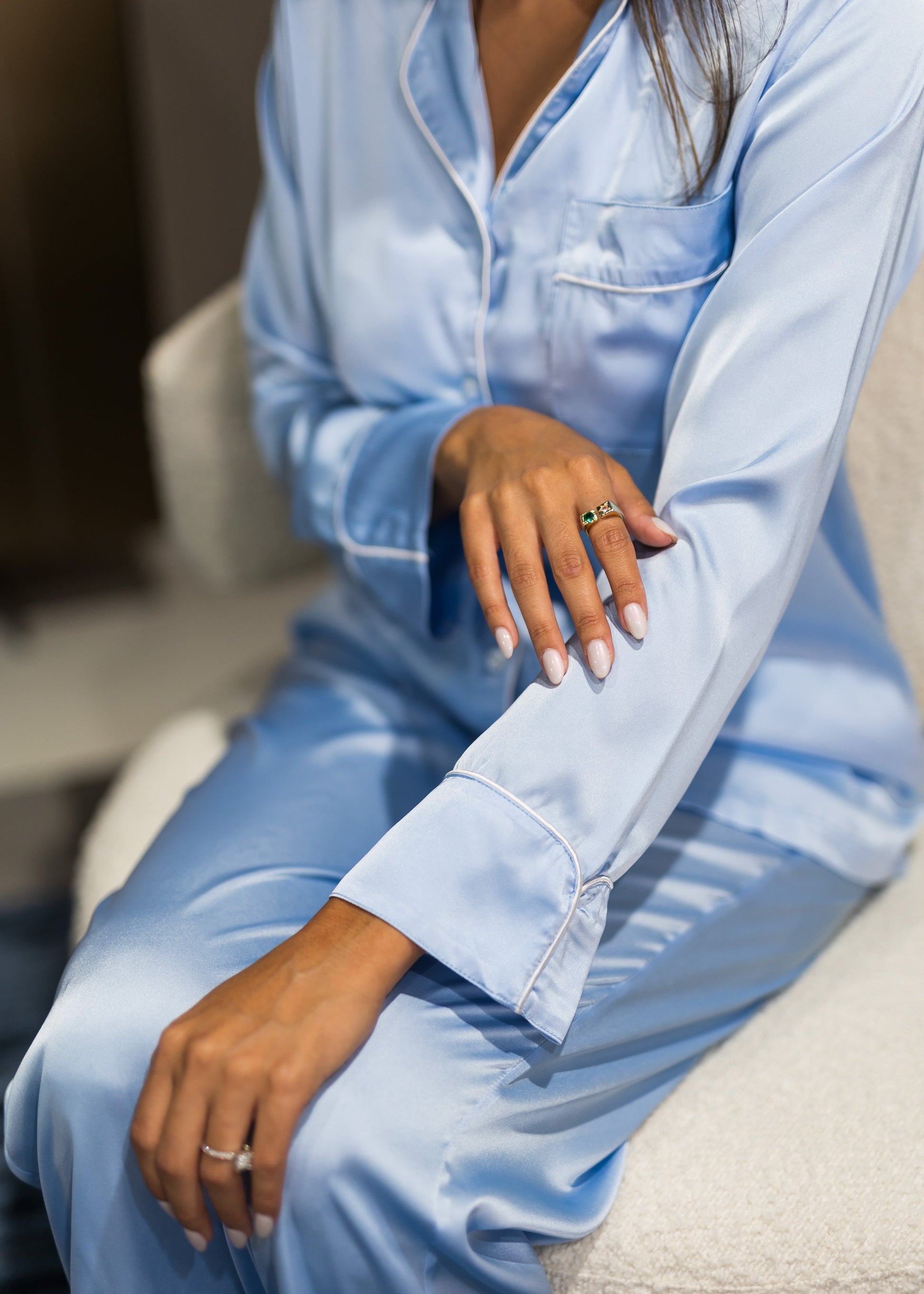 Pajama Set with Pants Sophia, Light Blue 