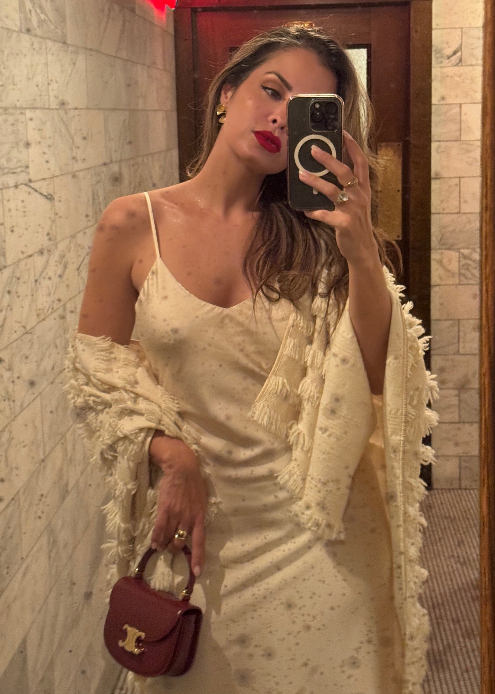 Long Slip On Dress Afrodita, Beige 