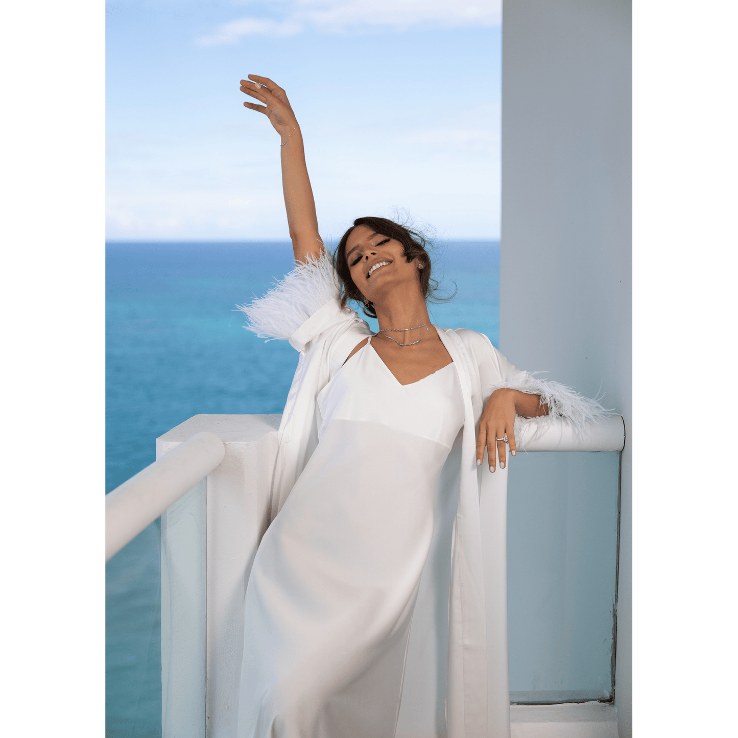 Slip-On Dress Afrodita, White 