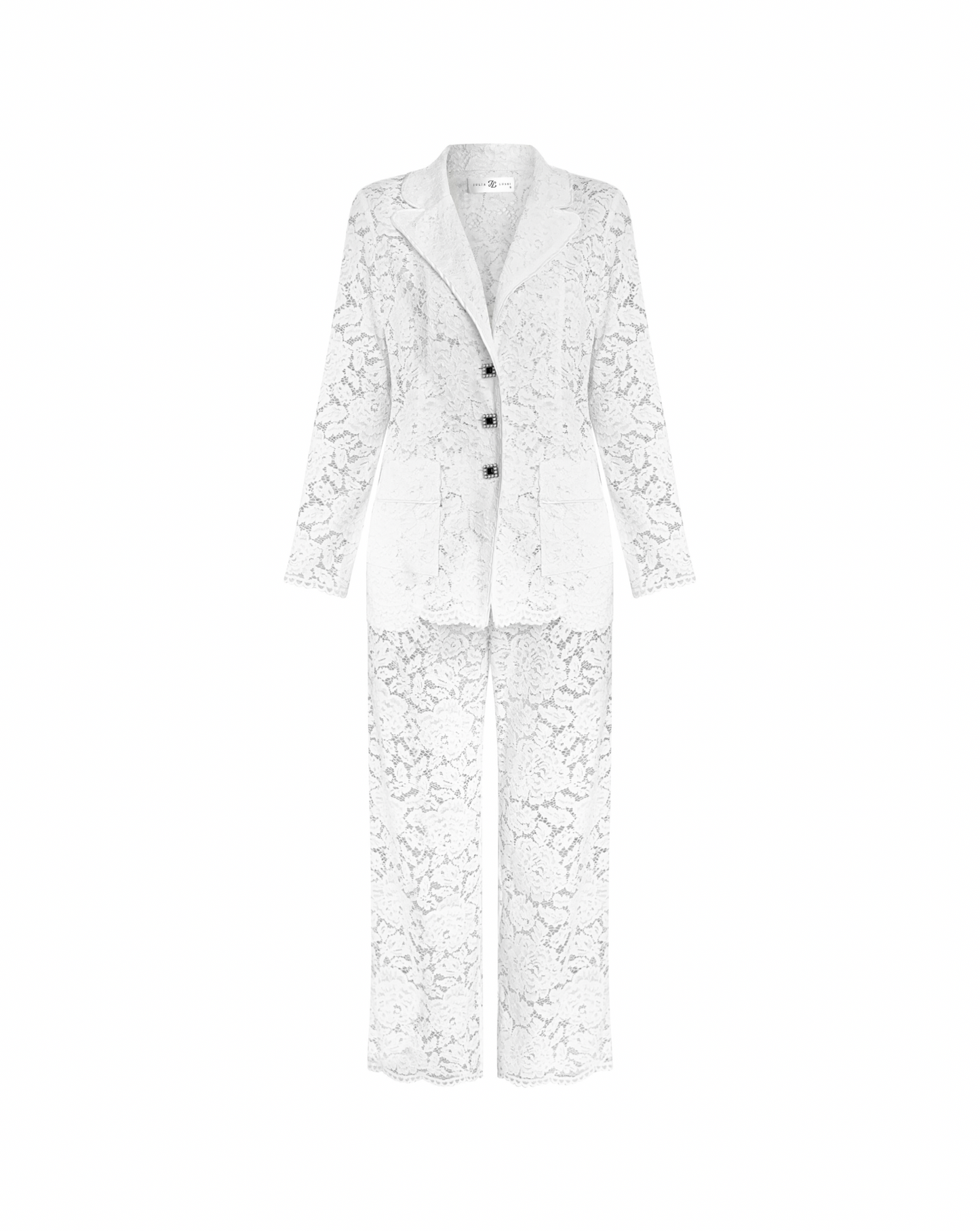 Lace pants set, 2 pc, White