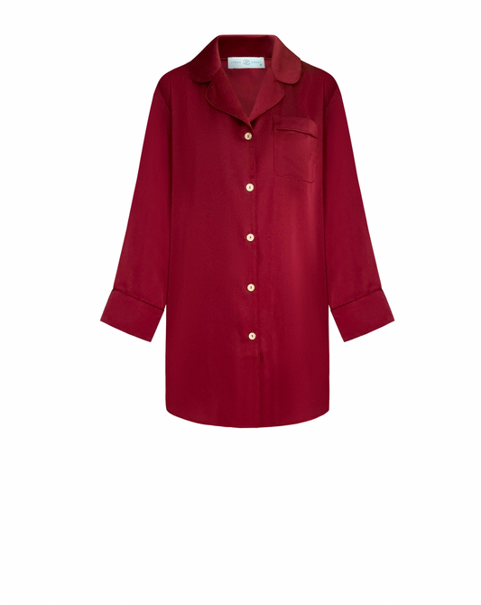 Burgundy Shirt Dress
