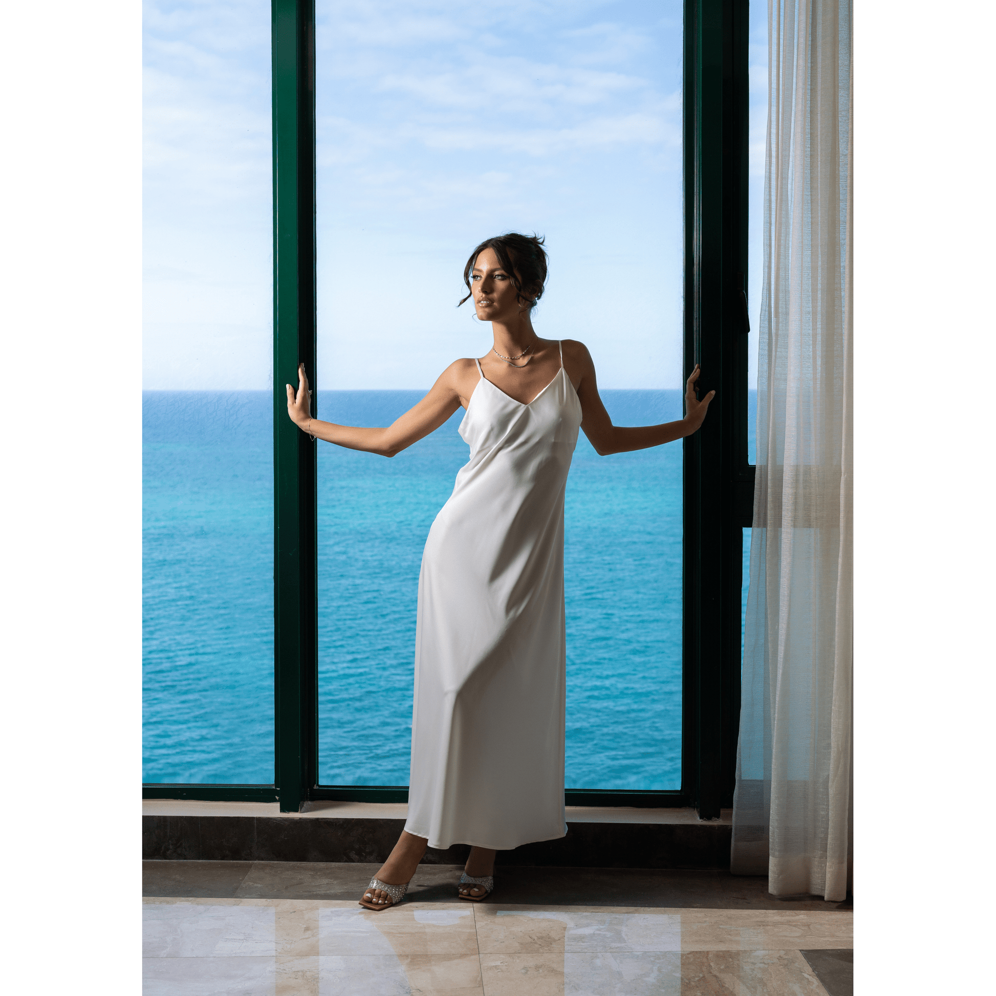 Slip-On Dress Afrodita, White 
