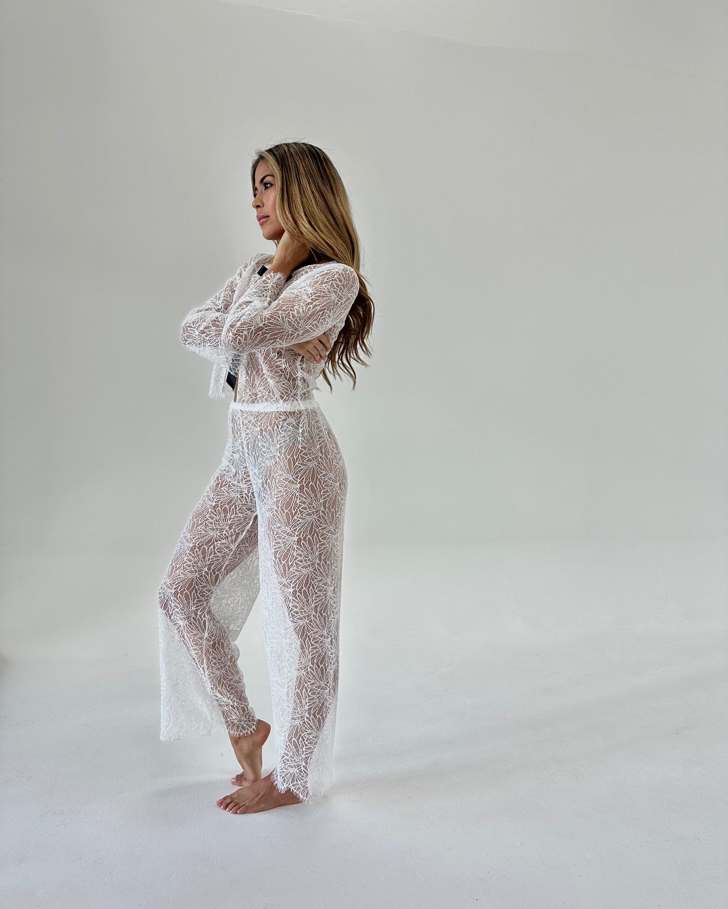 Lace Loungewear Set with pants, 2 pc