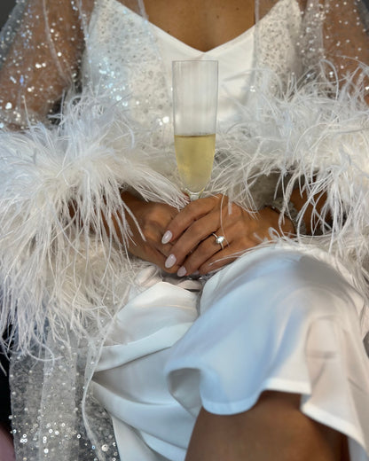 Bridal Sparkling Kimono, 1 pc