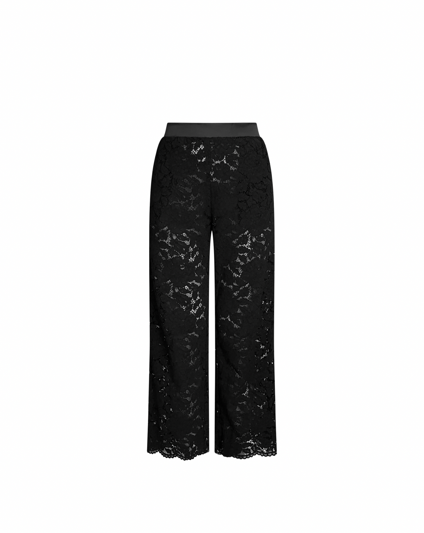 Lace pants set, 2 pc, Black