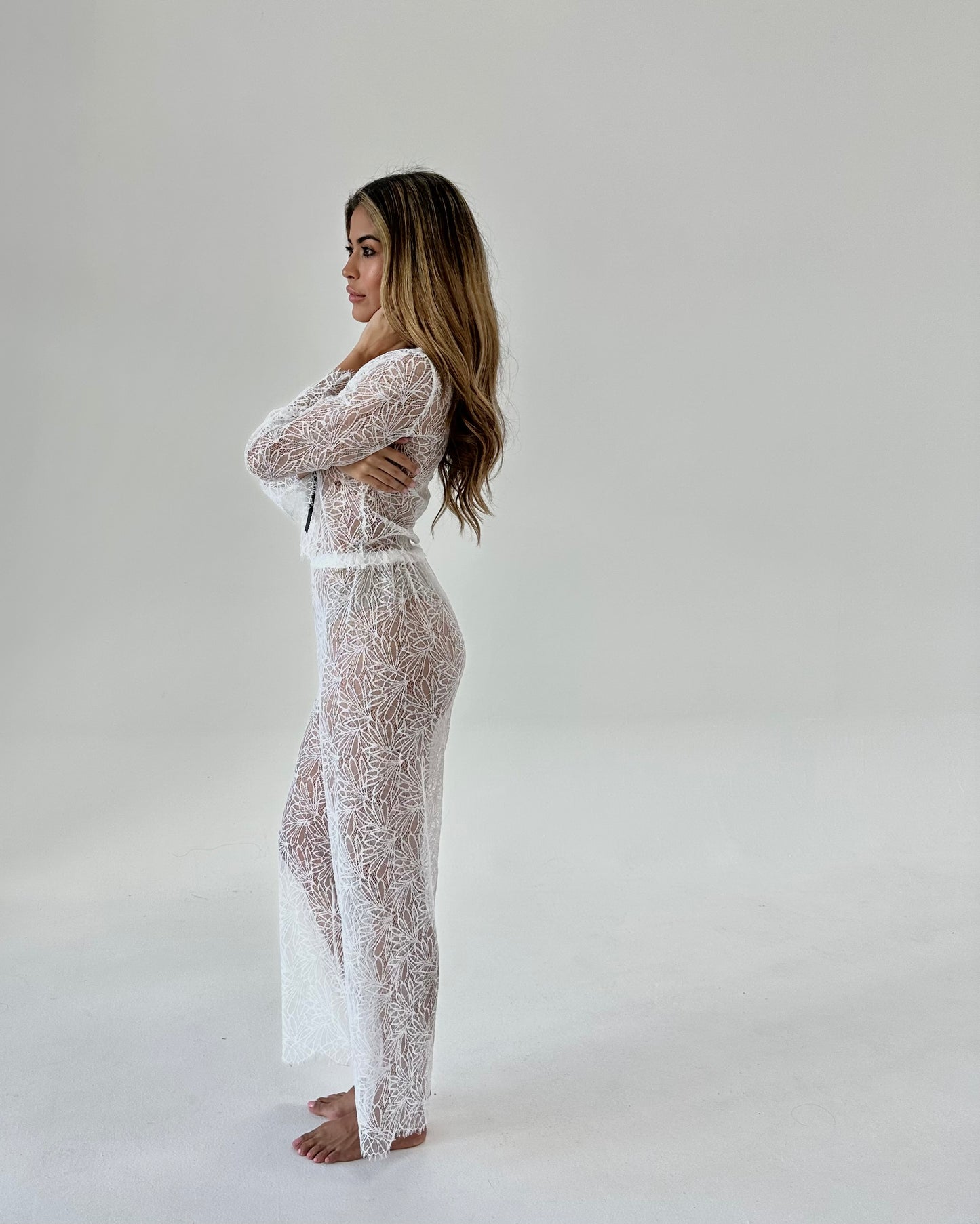Lace Loungewear Set with pants, 2 pc
