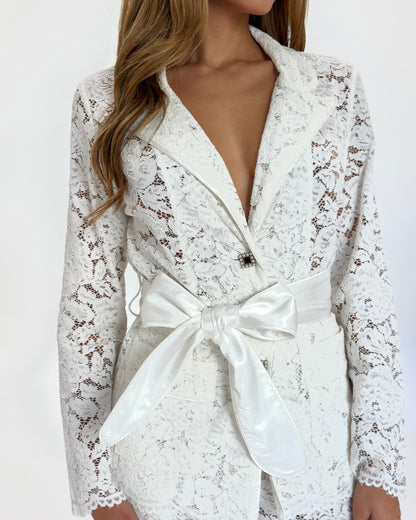 Lace pants set, 2 pc, White