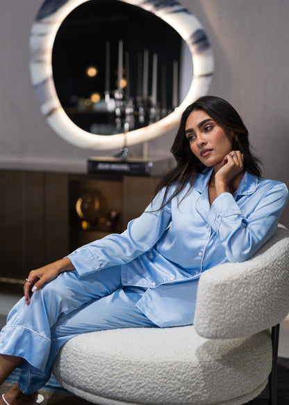 Pajama Set with Pants Sophia, Light Blue 