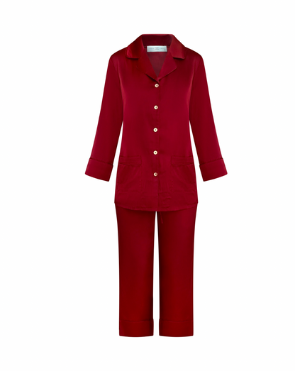 Burgundy Shirt Pants Set