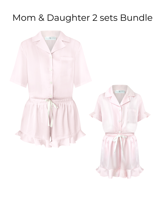 2-sets Mother-Daughter Matching Bundle, Rose Pink