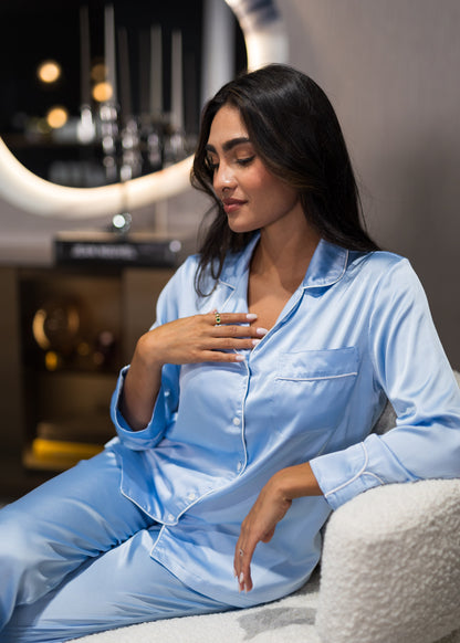 Pajama Set with Pants Sophia, Light Blue 